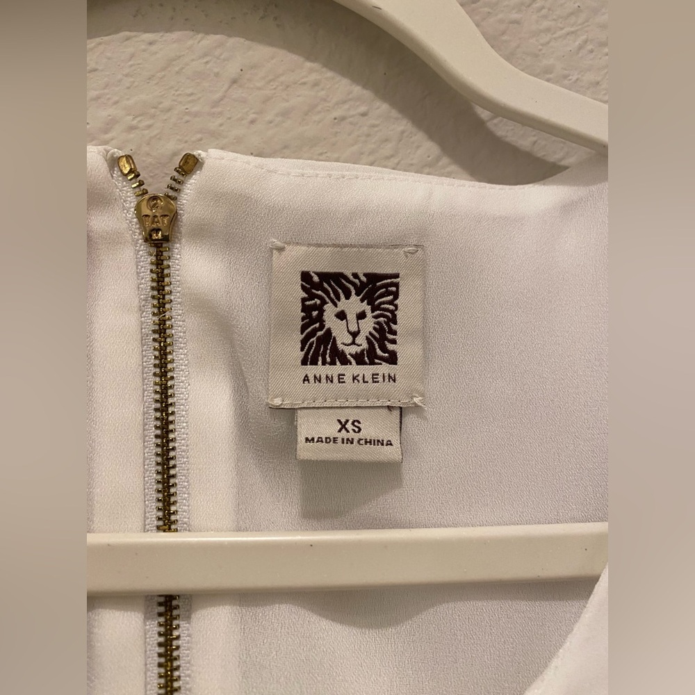 Anne Klein Womens blouse work wear white top sleeveless size XS - Picture 3 of 9